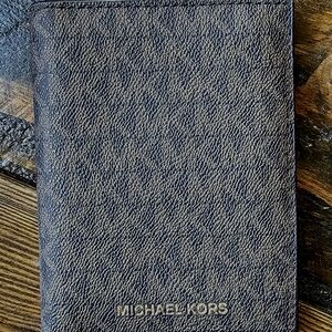 Michael Kors Black Leather Passport Wallet